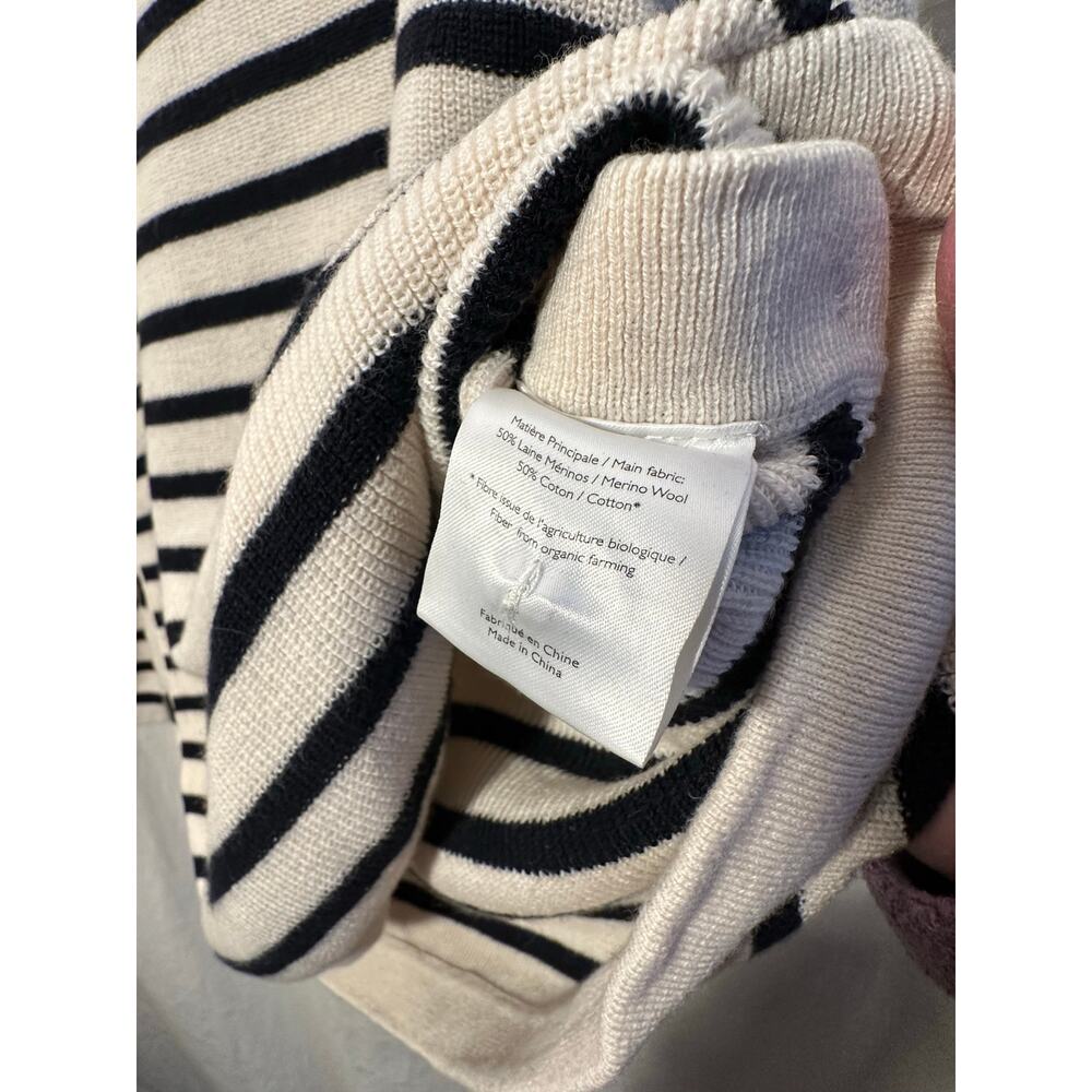 La Maille SEZANE Clement Jumper Merino Wool Striped Maternity Sweater Small - Picture 7 of 8